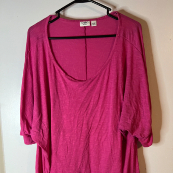 Cato Hot Pink Plus Size Top - Picture 1 of 4